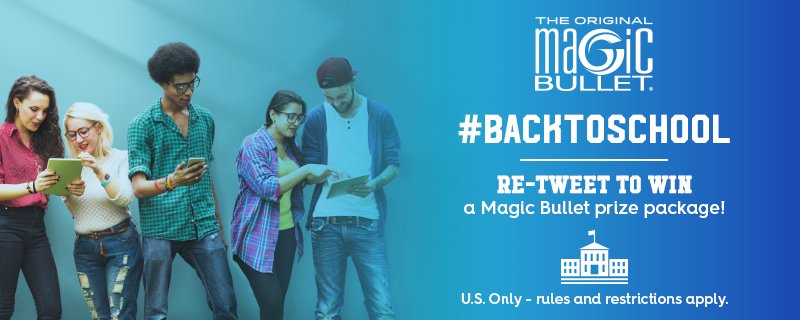RT for a chance to win a Magic Bullet and get an early #BackToSchool treat. #B2SchoolMagic magicbul.lt/QhIROb