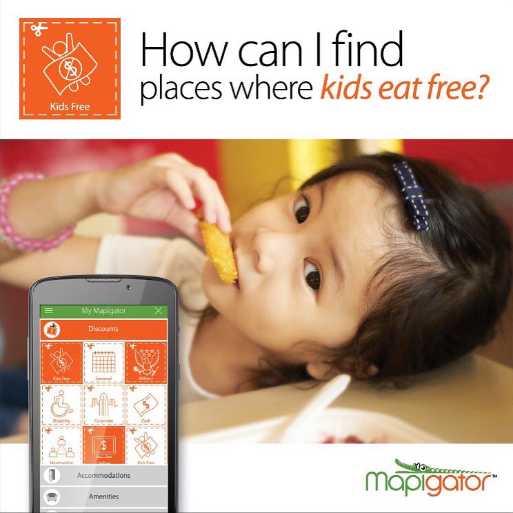 mapigator's tweet photo. Finding places where #kidseatFREE just got easier #mapigator #comingsoon https://t.co/sPAWqWdeGt for launch info https://t.co/MKUmmLZpqp