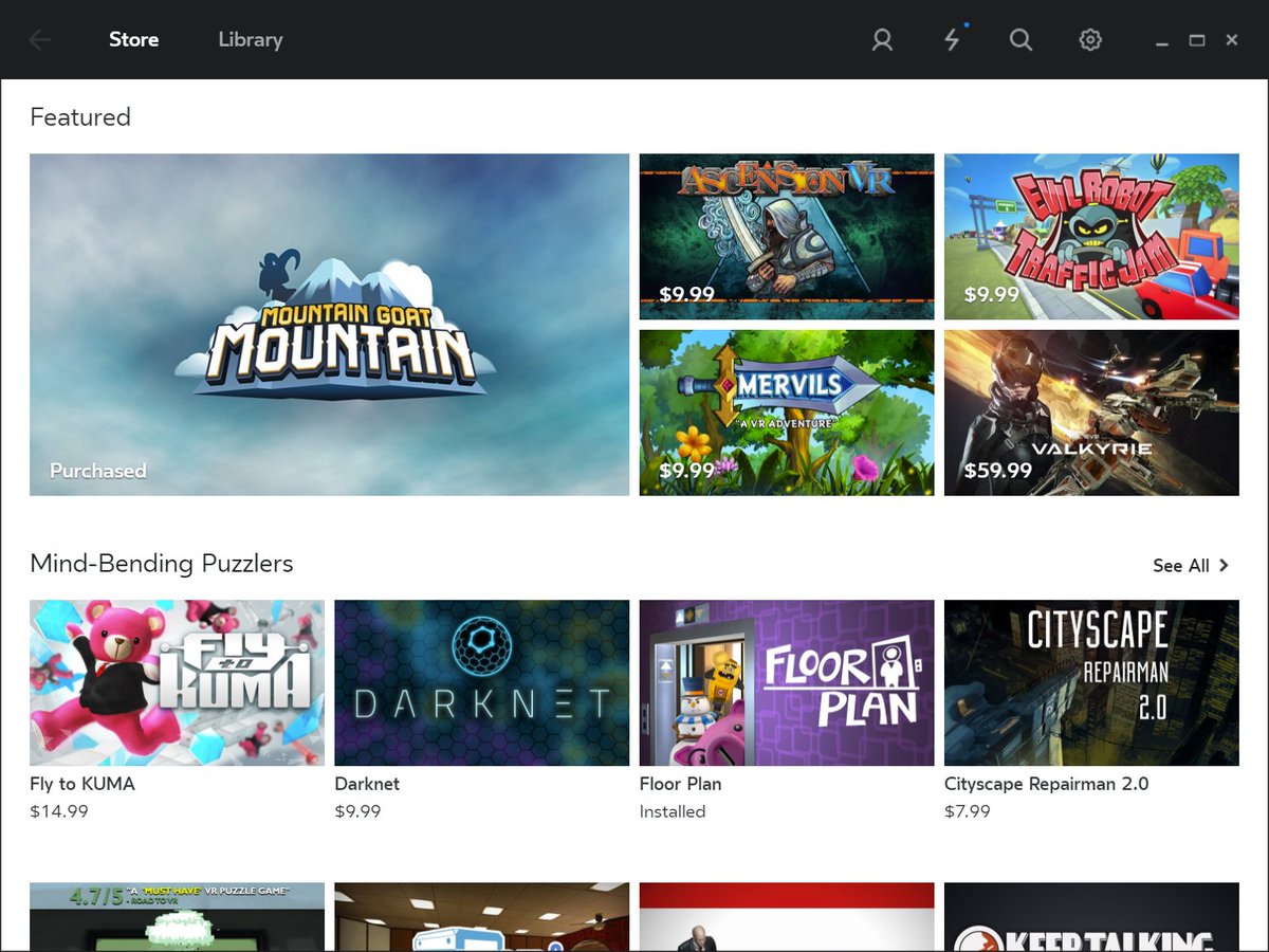 standardcombo's tweet image. Mountain Goat Mountain is featured in the top spot on Oculus store!!! The little goat that could. #vr #gamedev