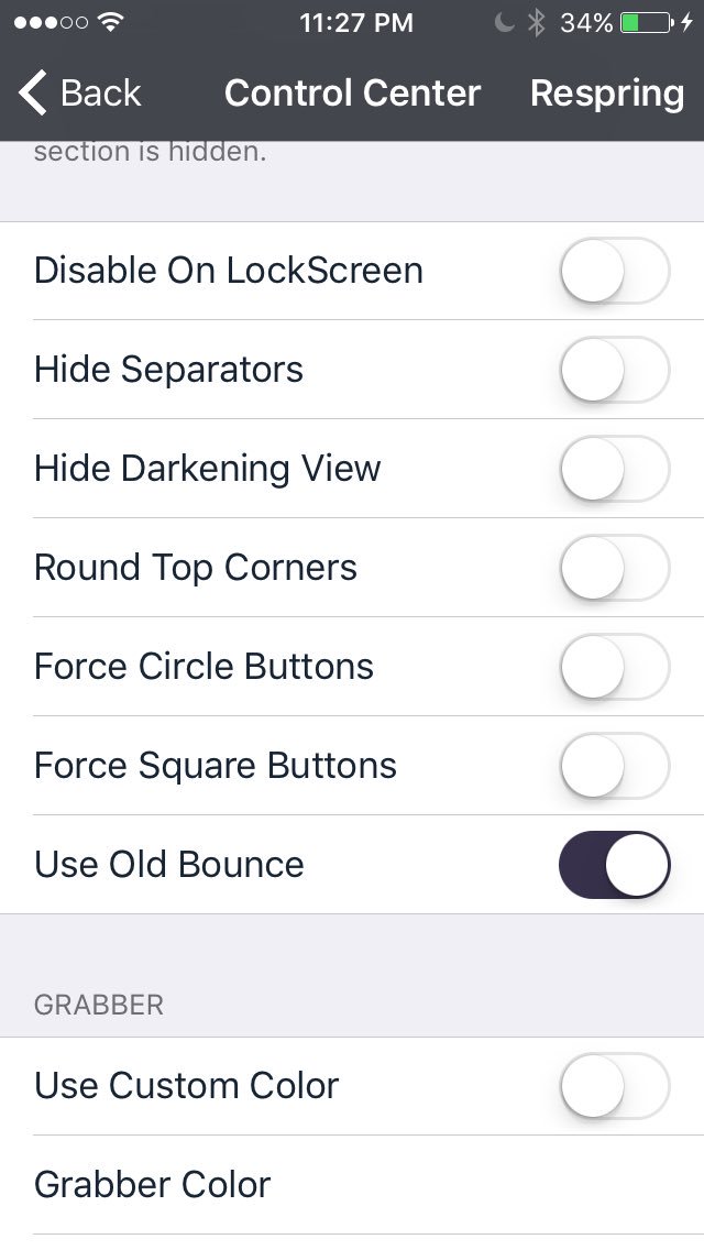 hrolnd's tweet photo. Hey @cpdigdarkroom, #HideMeX is acting a bit weird on 9.3.3 Each time I respring, it reenables the Old Bounce option https://t.co/msfLDciXxM