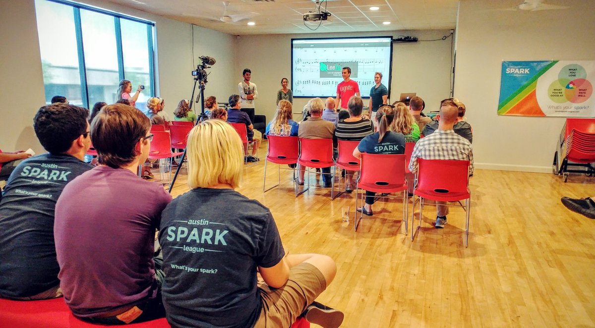 SparkLeagueATX's tweet photo. Last day of camp is demo pitch day for our new #entrepreneurs https://t.co/lN8oX2Zavp