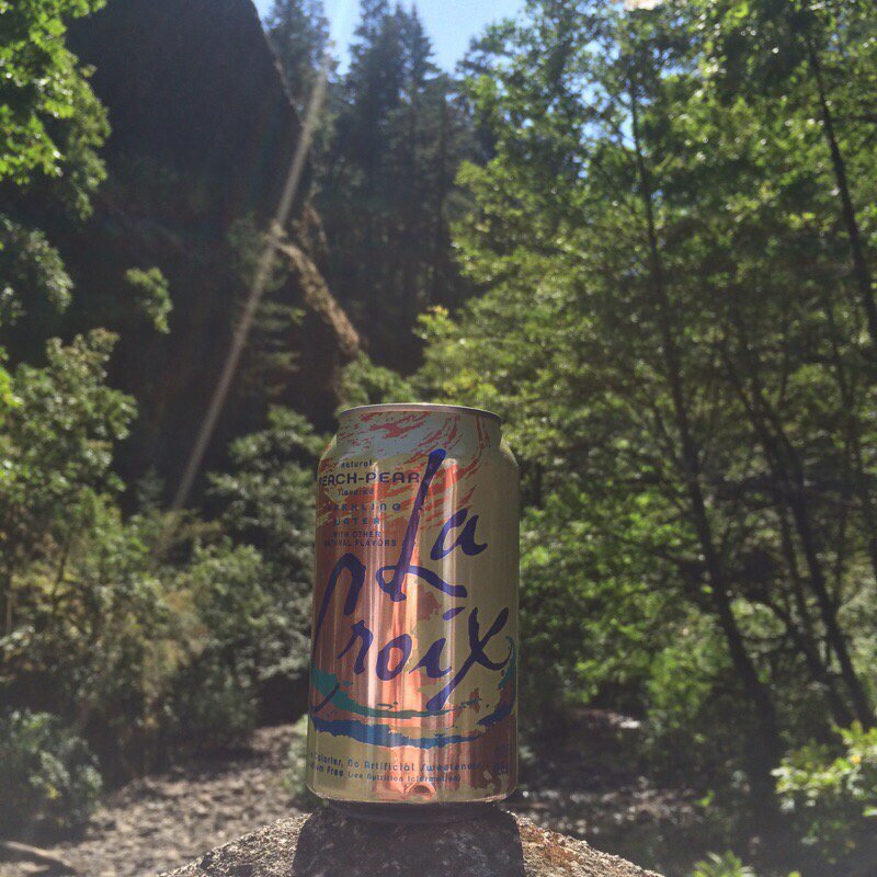 leshorner's tweet photo. Nothing like a #peachpear #lacroix after the waterfall! @enjoyLaCroix #LiveLaCroix #pnw https://t.co/bJwKRYxzqJ