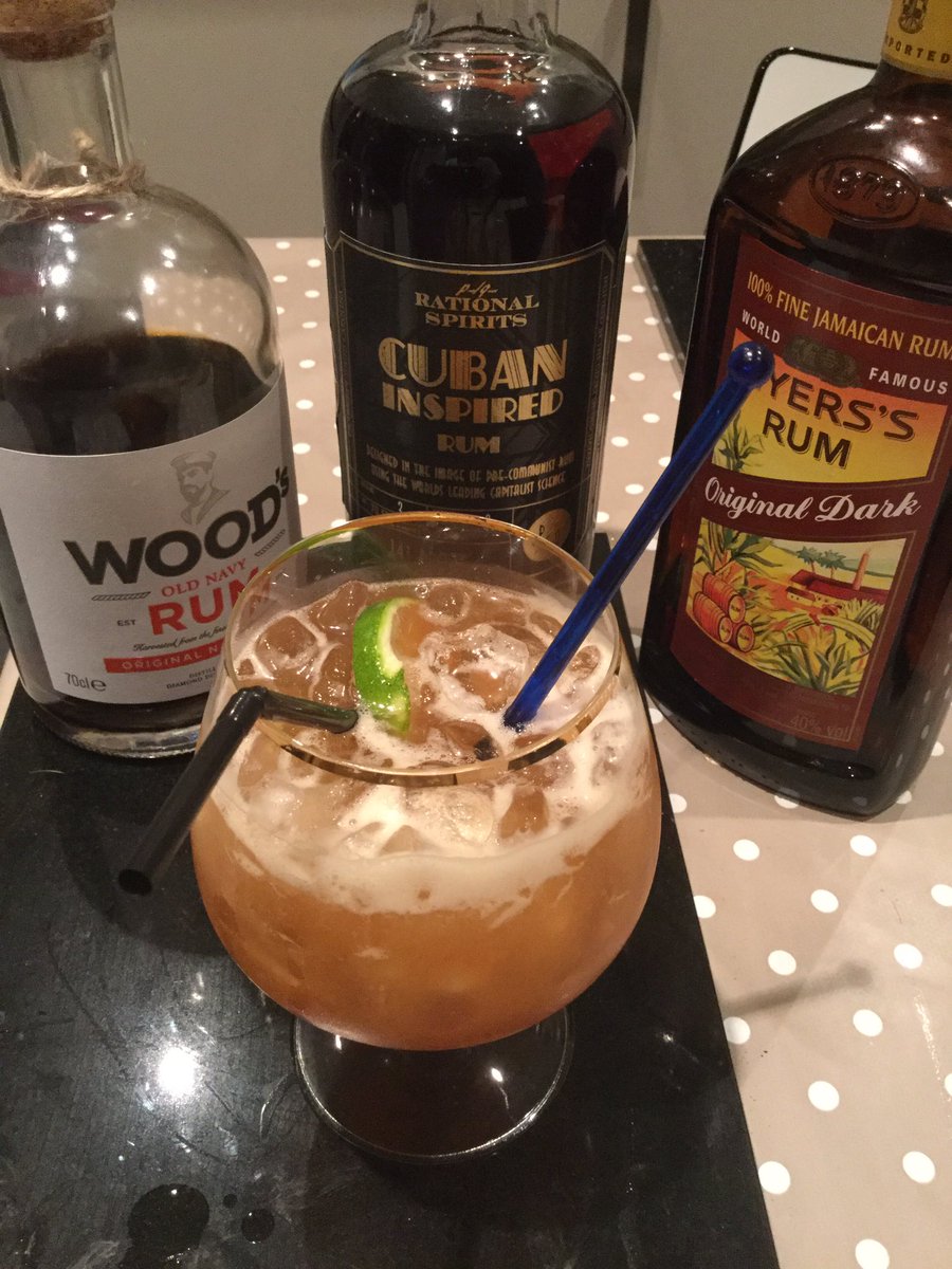 AbrahamsAndross's tweet image. Luka's Grogg @RationalSpirits @TiareWhoDat @WoodsNavyRum @Rubberfud92 @myersrum #cocktails #mixology #tikiasfuk