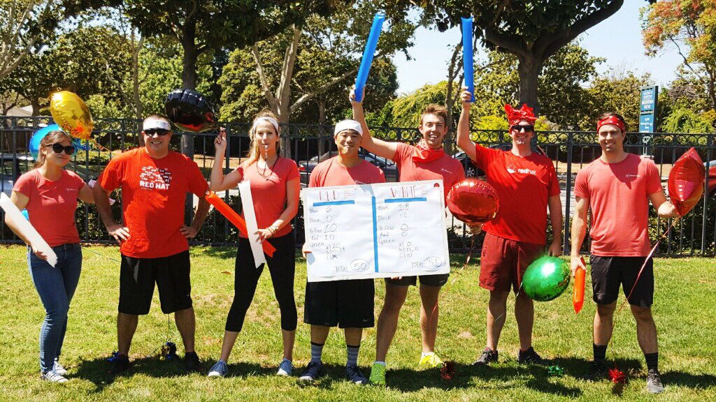 spinkara's tweet photo. West Strategic &amp; Enterprise ISR's getting in the #Olympics2016 spirit! @RedHatJobs #RedHat https://t.co/qidGnSOKoU