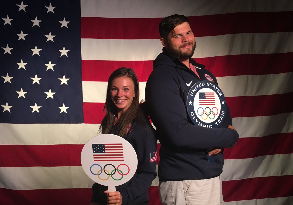 kansastfxc's tweet image. Be sure to look for Andrea, Mason and the rest of the Jayhawks at #Rio2016 in the opening ceremony tonight!