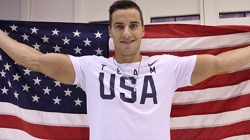OU_Athletics's tweet photo. Jake Dalton carrying a very special flag with him for #Rio2016

https://t.co/n30PnYAAYX

#TeamUSA  #SoonersInRio https://t.co/xaGjOnLCgV
