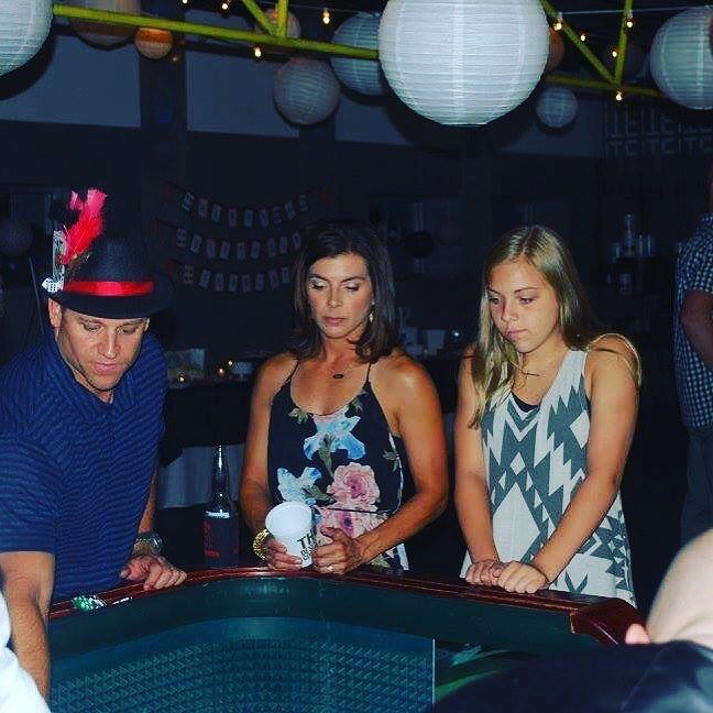 Playing Craps at my 40th birthday party last weekend with my beautiful wife and oldest daughter