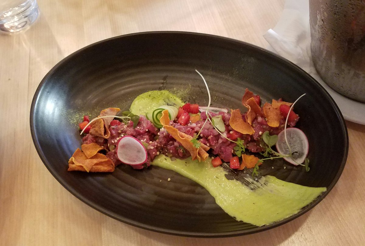 peanutstime's tweet photo. #othyme #tartar #jalapeno #venison #fishfactory https://t.co/O7MObsPmw0