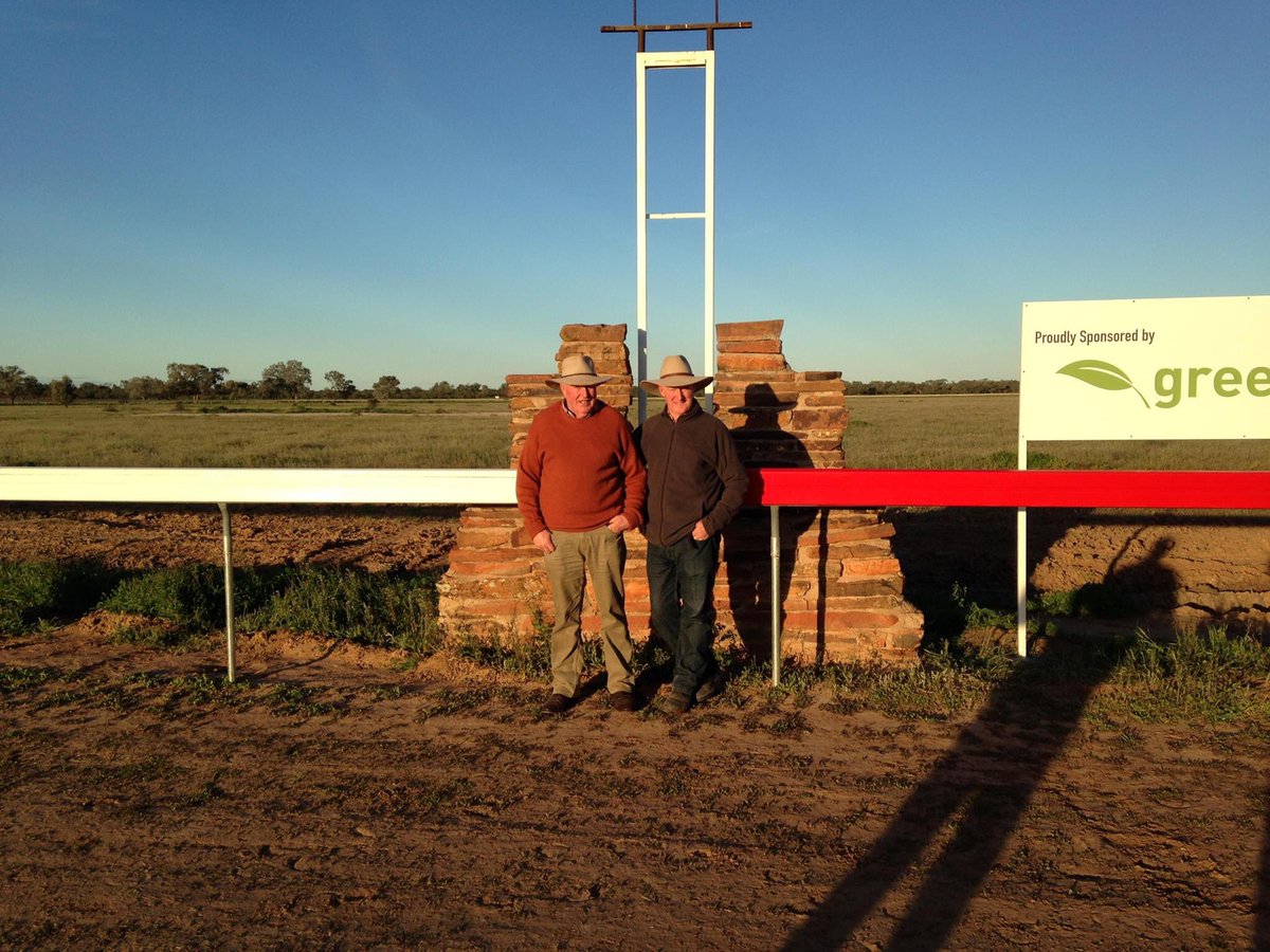 coffeyracing's tweet photo. Austy and brother Squatter checking out the Louth track. Corporate Takeover runs in the Cup this arvo! #dirtracing https://t.co/YQ0J7XhgHV