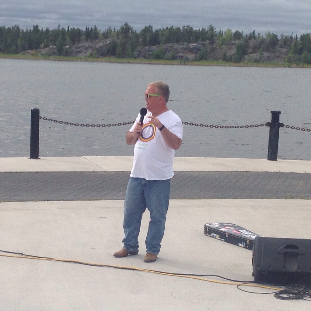 @BrianGervais_TD kicking off <a href="/NWTPride/">NWT Pride</a> on the shores of Frame Lake  <a href="/OurYellowknife/">City of Yellowknife</a>  #tdinthecommunity #proudsponsor