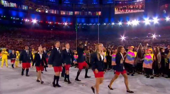 BBCSport's tweet image. Bermuda... in case you hadn't guessed. bbc.in/2b1nIry #OpeningCeremony