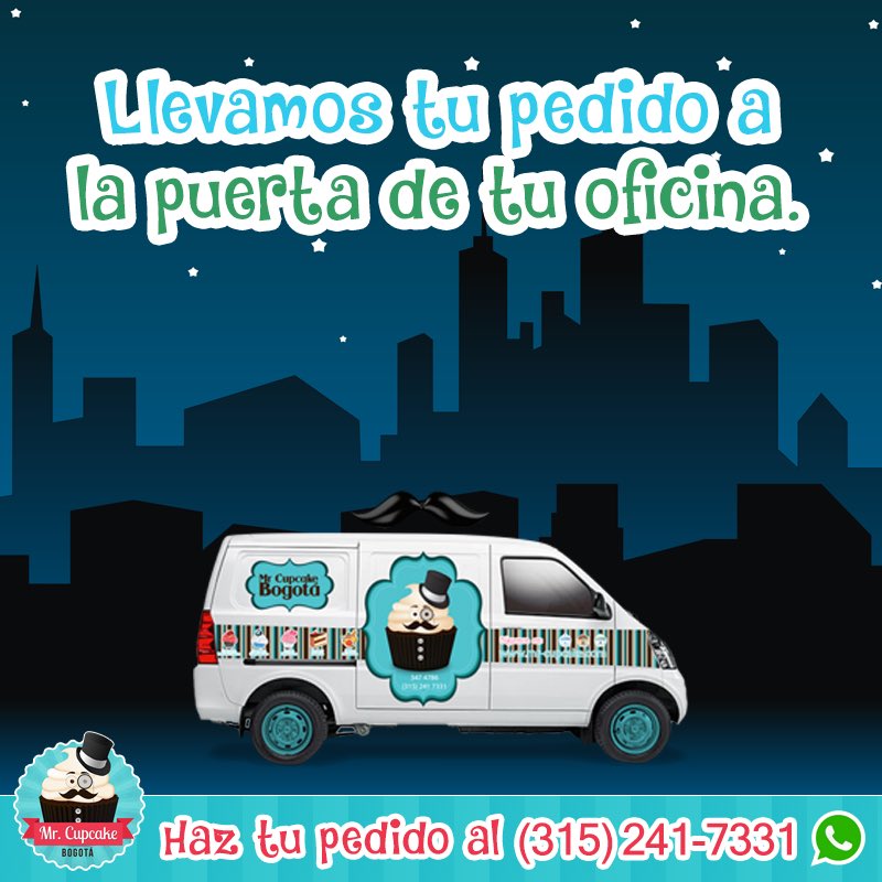 Con Mr. Cupcake cualquier día puede convertirse en celebración. ¡Llevamos la felicidad a la puerta de tu oficina! 🍰🏢