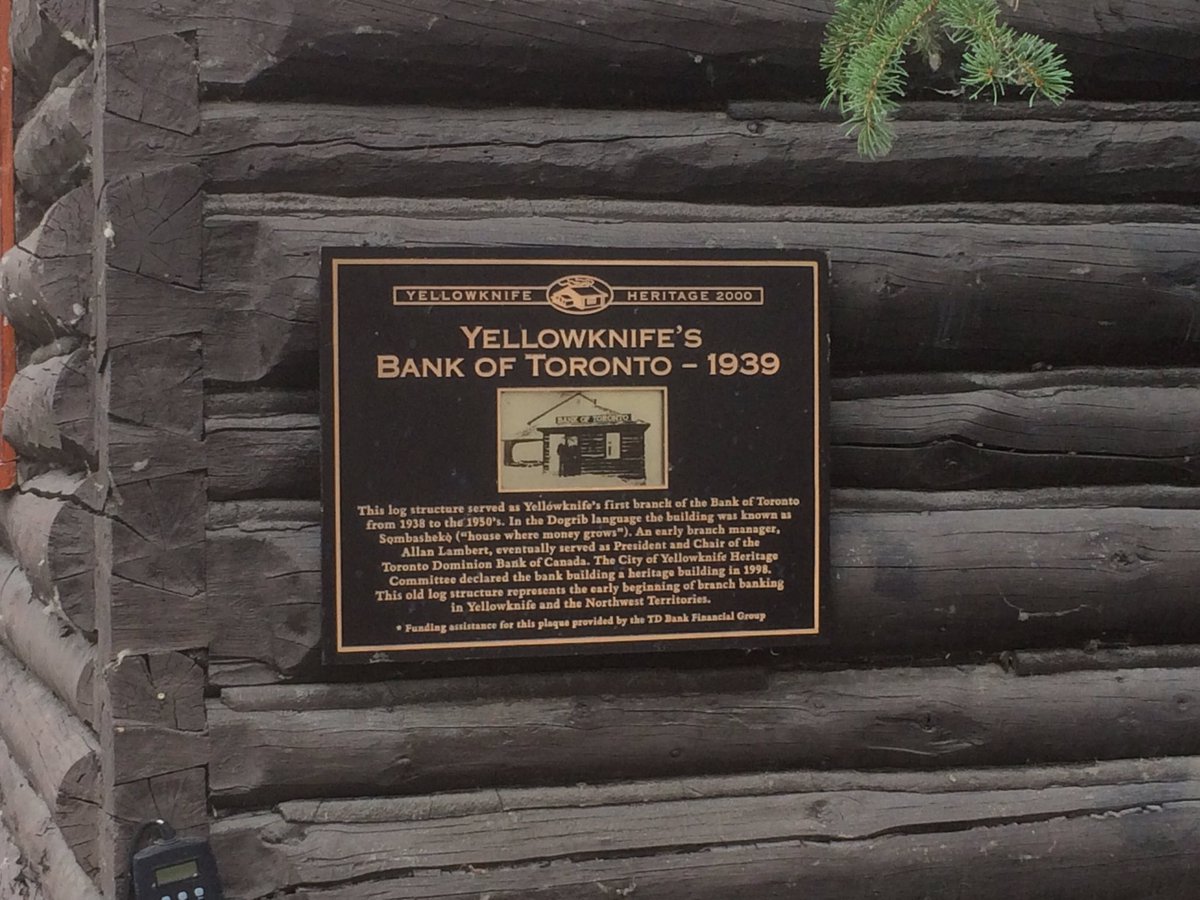 The first bank in #Yellowknife back in 1939!  No truth <a href="/ToddLinnen_TD/">Todd Linnen</a> opened it!!