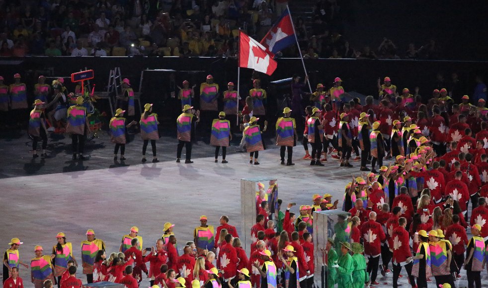 TeamCanada's tweet photo. The Parade continues, but we obviously can't get enough of #TeamCanada at #Rio2016 #OpeningCeremony. https://t.co/mMR8z2u1eB