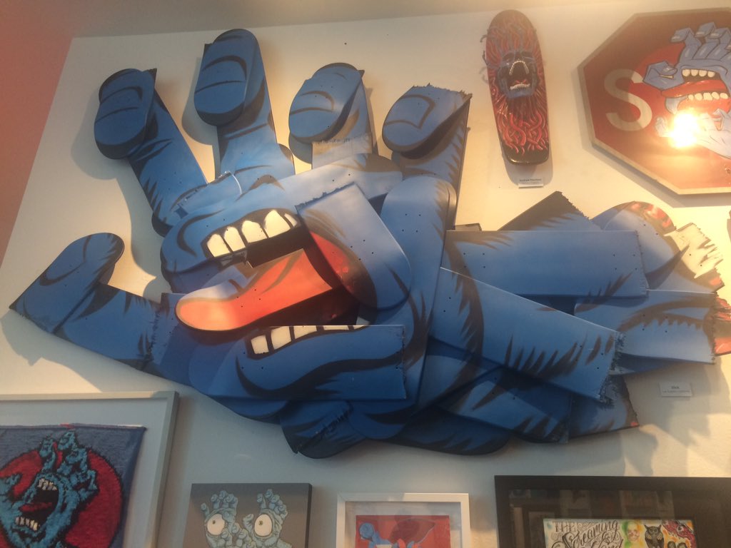 megsimmo's tweet photo. This is my gallery, on skateboards - Jim Phillips #ScreamingHand30years @santacruzmah https://t.co/2AZfYrl41X