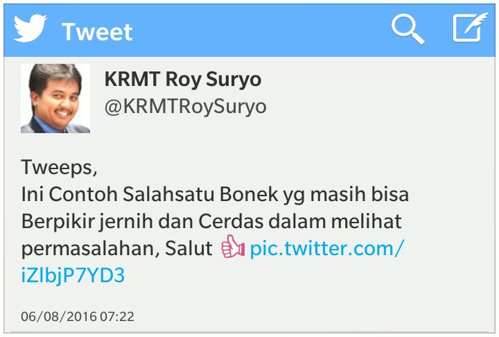 KRMTRoySuryo's tweet photo. Tweeps,
Karena Permintaan (baca: Kekhawatiran) Sdr Risaldi Firdaus, maka Twit ini dihapus https://t.co/x7UpZkJvjf https://t.co/A3Gnscc5C7