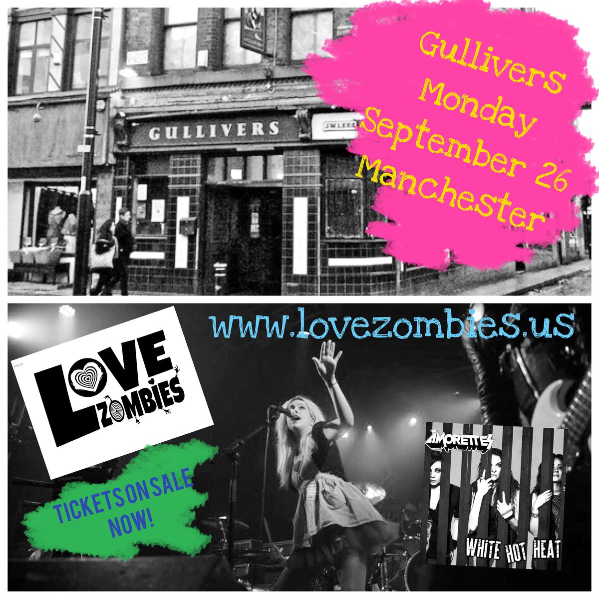 LoveZombiesband's tweet photo. @LoveZombiesband @TheAmorettes @Gulliversmcr @thebestofMCR @manchesteruni @manchesteruni https://t.co/u3giofdXRs