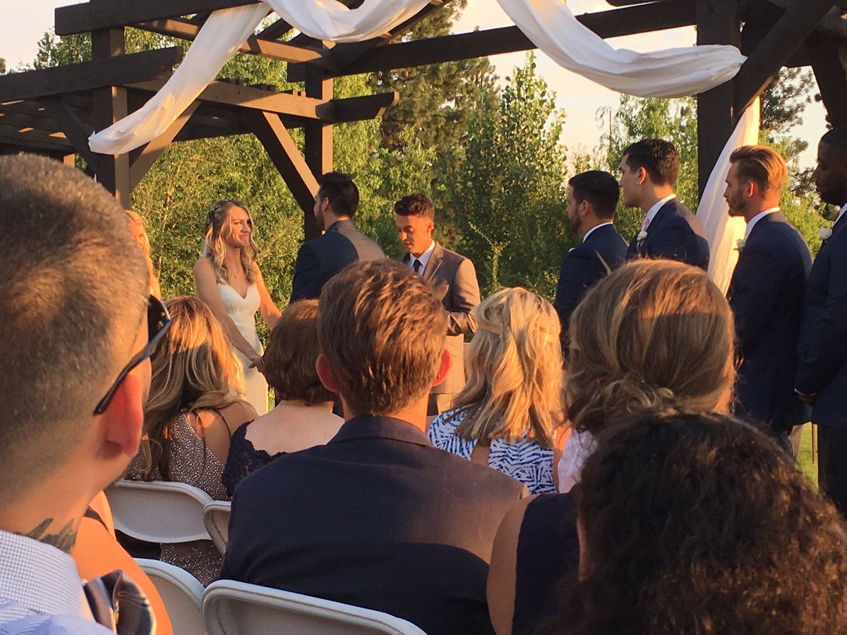 keithwieser's tweet photo. When a church planter @jacobdahl officiates planter@chrisrouten and @tanniselizabeth wedding you #multiplyeverything https://t.co/g8AKWdliaG