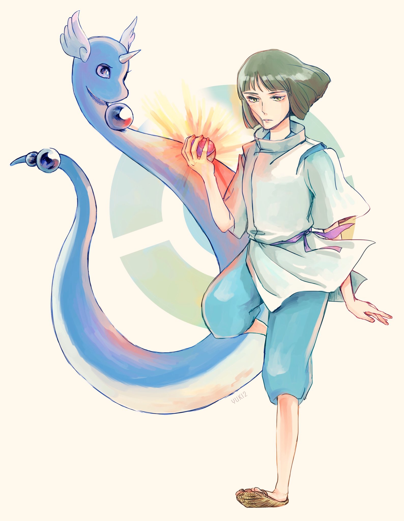 ゆきゆき 垢移動中 ポケモンgo ジブリでgo ハクリューの存在知ったら描くしかないと思った カイリューに進化はさせない アシタカと ハウルに似合うポケモン募集中です T Co Ymabxnf9y3 Twitter
