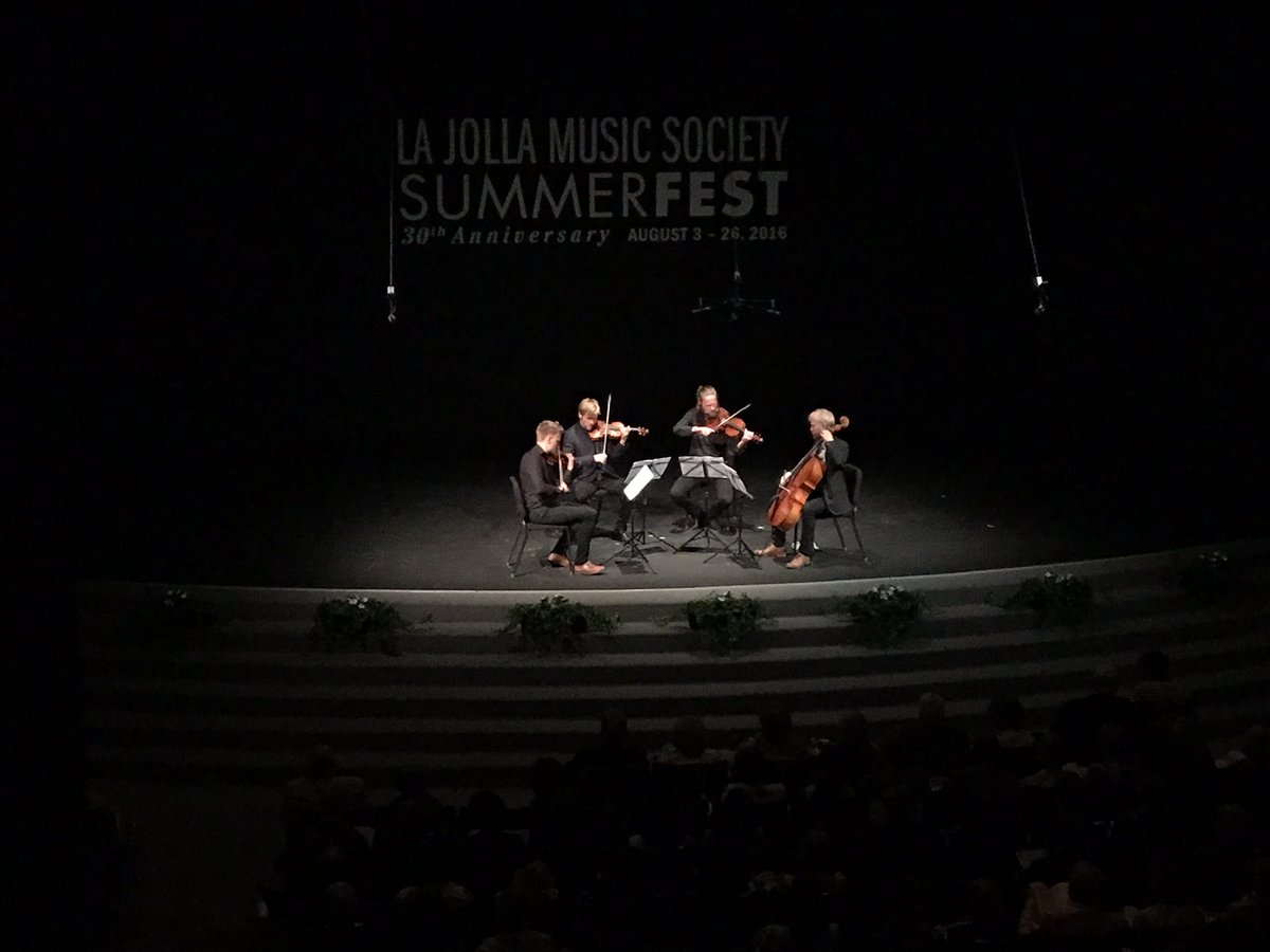 ljmusicsociety's tweet photo. #boothpic #ljmssf2016 Janacek Intimate Letters with @DanishQuartet #OpeningNight https://t.co/QEuWkewary