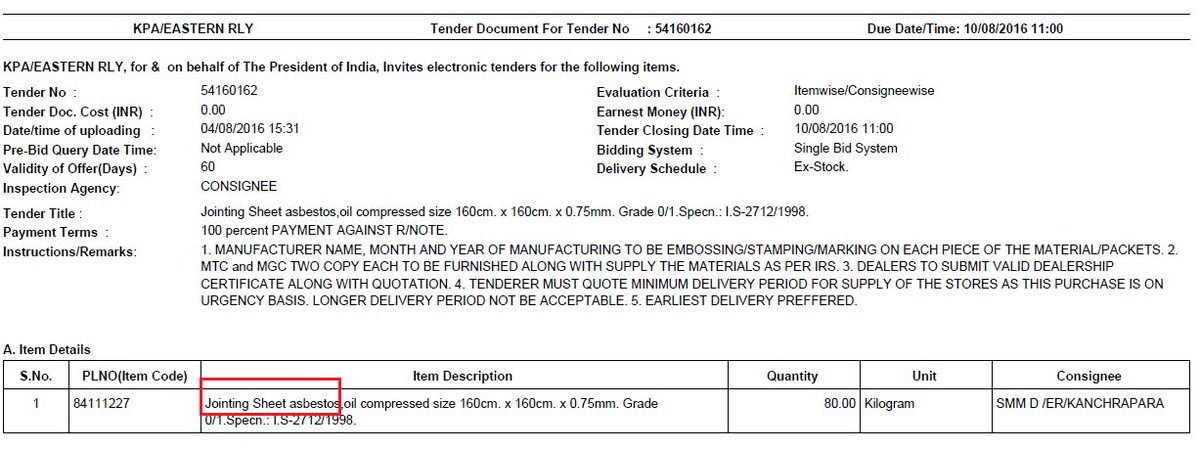 TheGoodJew's tweet photo. @sureshpprabhu @RailMinIndia @EasternRailway Usage of Cancer Asbestos  across Eastern Railway. Refer IS11769 Part 3. https://t.co/Ljx2f060zF