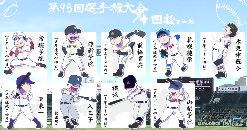 おそ松さん 十四松 高校野球イラストが胸熱