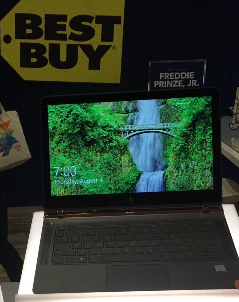 JRaePhelan's tweet photo. @HP how about that gorgeous Spectre laptop in the @BestBuy booth at #blogher16! Lookin' sleek. #BestBuySweepstakes https://t.co/8xk8UYRO3J