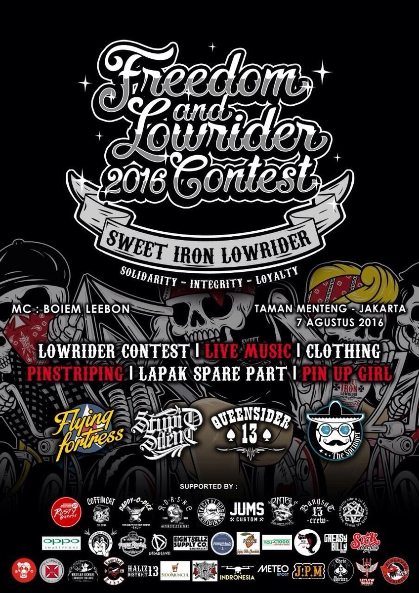 alfinhomsani's tweet photo. Datang dan ramaikan FREEDOM AND LOWRIDER 2016 CONTEST !
Besok 7 Agustus 2016 di Taman Menteng jam 9 pagi https://t.co/ydUg9qnFE4