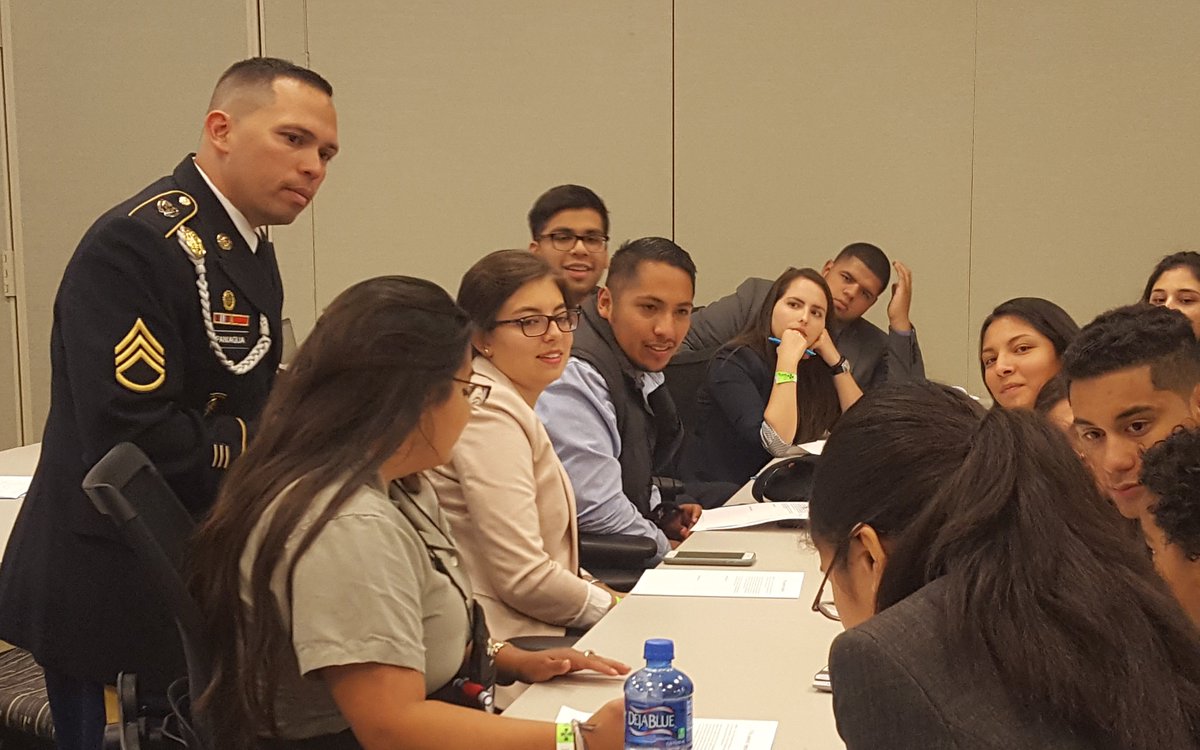 GoArmy's tweet photo. “Leadership isn’t what you say, it’s what you do.” – Staff Sgt. Carlos Paniagua at #NILA2016. https://t.co/8YWNHXVkjw