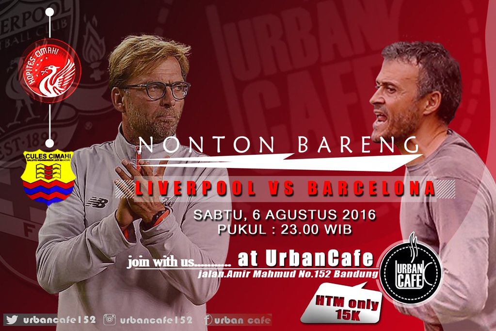 CULES_CMH's tweet photo. #NOBAR #ICC2016
@CULES_CMH  vs @Kopites_Cimahi 
6 Agustus 2016
@UrbanCafe152 Cimahi
Open Gate: 22:00 WIB 
#EventCC https://t.co/edkj3QtdPu