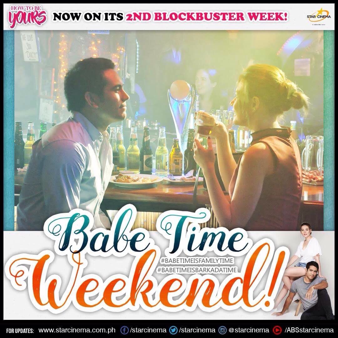 StarMusicPH's tweet photo. It's Babe Time Weekend! Ayain na ang buong barkada at manood ng #HowToBeYours! #BabeTimeIsBarkadaTime https://t.co/rOfljd2uu2