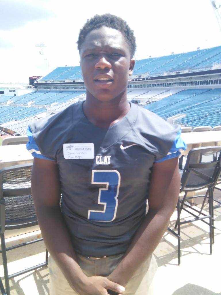 dreamkingfilmz's tweet photo. Clay #BlueDevils RB/CB Colin Wilson #ESPNTOP300 #MediaDay2016 @CHSBlueDevil1 @DuvalSports https://t.co/8QsjUwkdwm