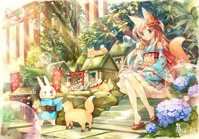稲荷神社のtwitterイラスト検索結果 古い順