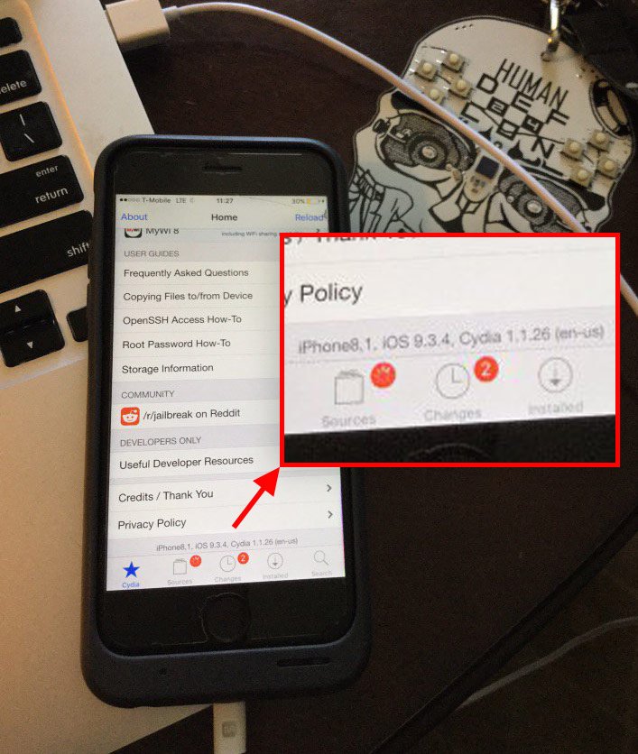mobi_drive's tweet photo. #Jailbreak для #iOS 9.3.4 существует (#Cydia 1.1.26). Разработчик Люка Тодеско, правда, не собирается делиться им. https://t.co/MPulrdnxoR