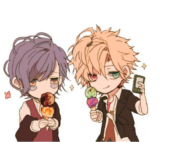 "Kanato-san,look at my handphone~"/he smiled and push the button on his phone/