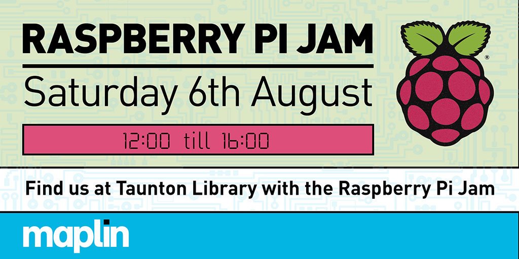 Maplin_TAU's tweet image. #raspberrypijam - see us at #taunton library today!!