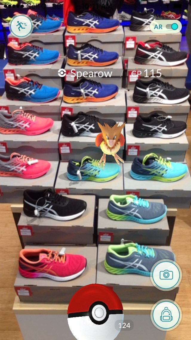 JarryKnight's tweet photo. Pokemon on the lose along with the sale prices @ASICS_ZA @kylemhb #pogoRSA #GO_ASICS https://t.co/g8hswxNQEi