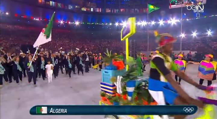 farahalge's tweet photo. الوفد #الجزائري العاب الاولمبية #Rio2016 البرازيل 13اختصاصا حظ موفق ل #الجزائر #بلادي  #OpeningCeremony https://t.co/qqjjJDv11A