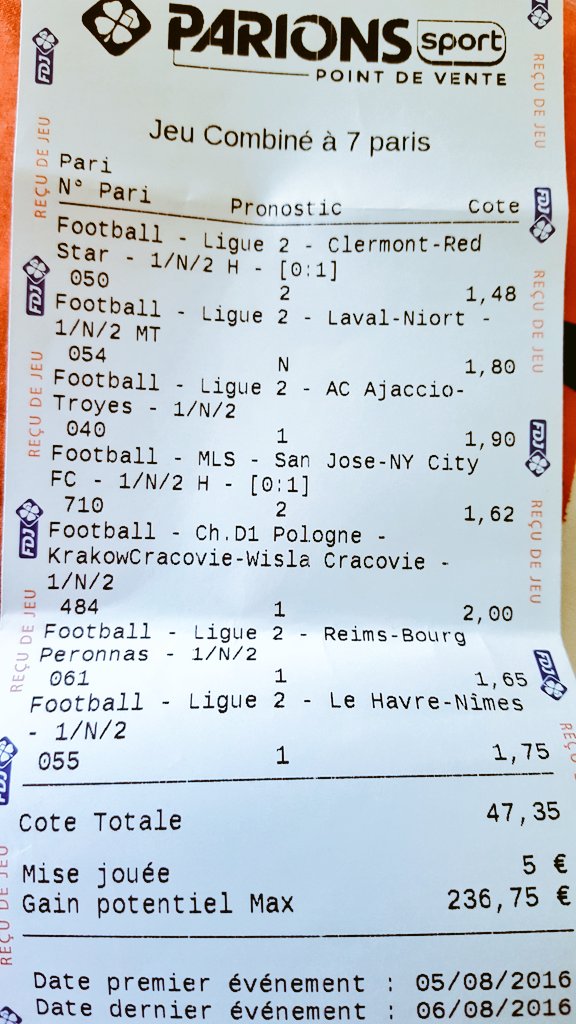 DBZFORver's tweet image. HIER UNE COTE À 47 PPR😎👍👍🌞🌞
#TEAMPARIEUR #PARIONSSPORT #FDJ