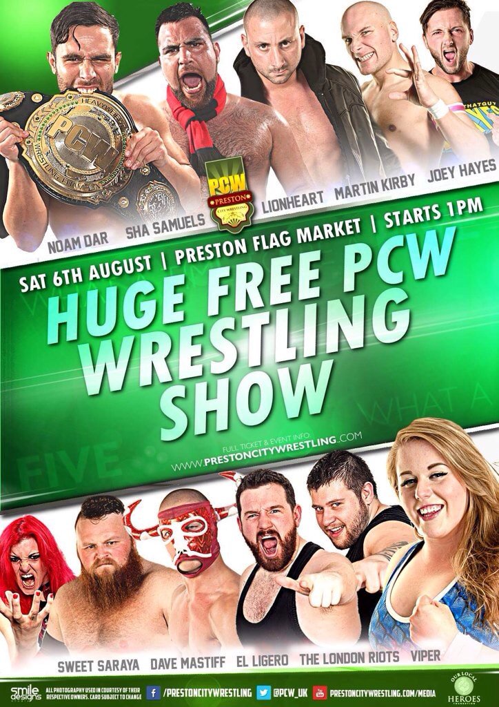 RefDesRobinson's tweet photo. Time to head to #Preston Today 2 big @PCW_UK shows take place...Afternoon show is completely free! Go Along #PCWiPPV https://t.co/7dnaB5jSLQ