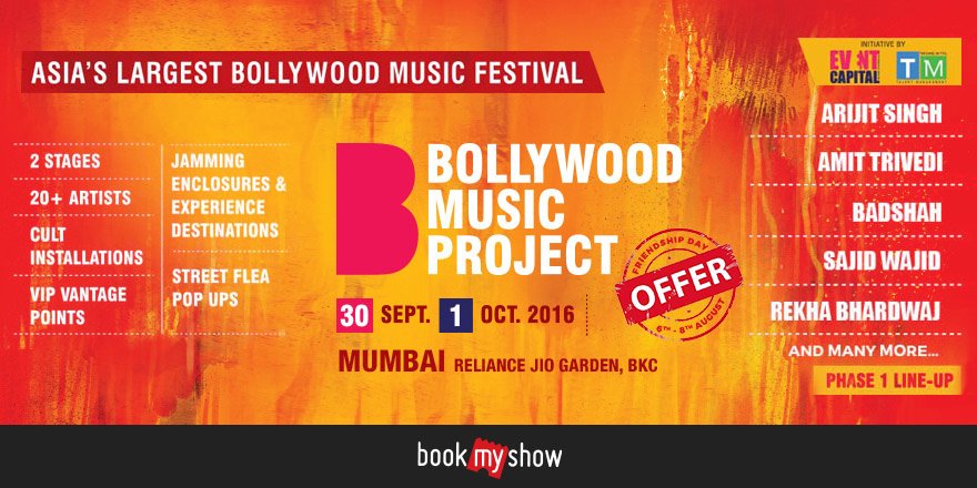 bookmyshow's tweet photo. Enjoy #BollywoodMusicProject with your buddies with this special #FriendsOfFour offer

Book: https://t.co/OJO3IVFI3O https://t.co/yDHHlYyf9D