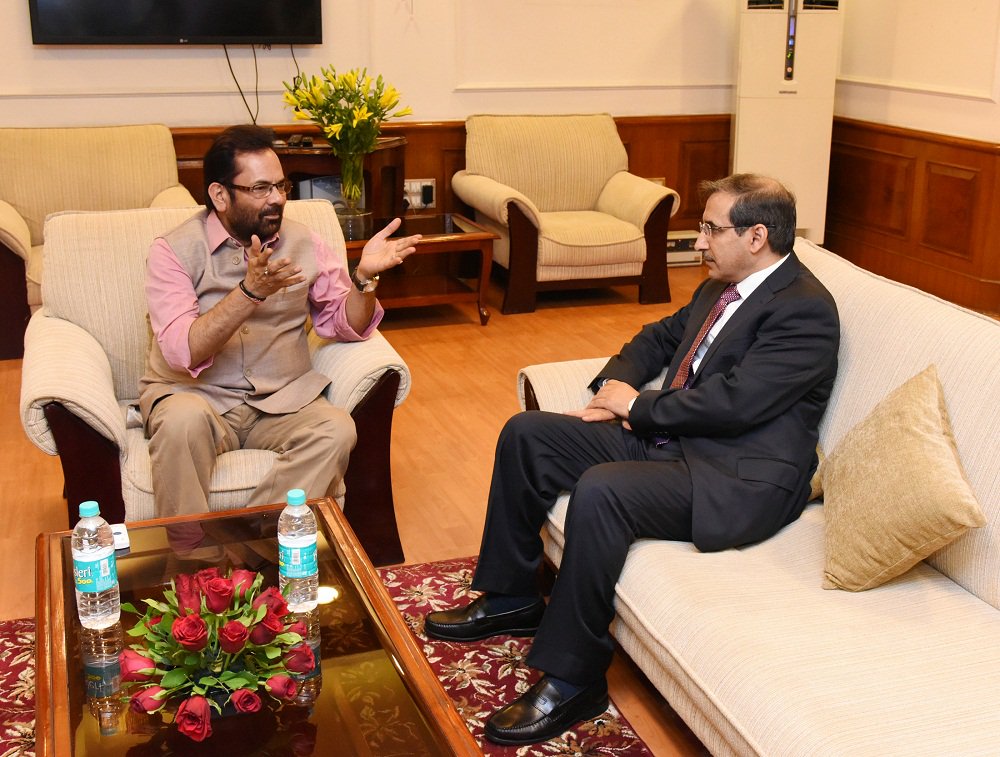 Today met with Saudi Arabia Ambassador in India Dr. Alsati &amp; discussed various issues including Haj pilgrims.