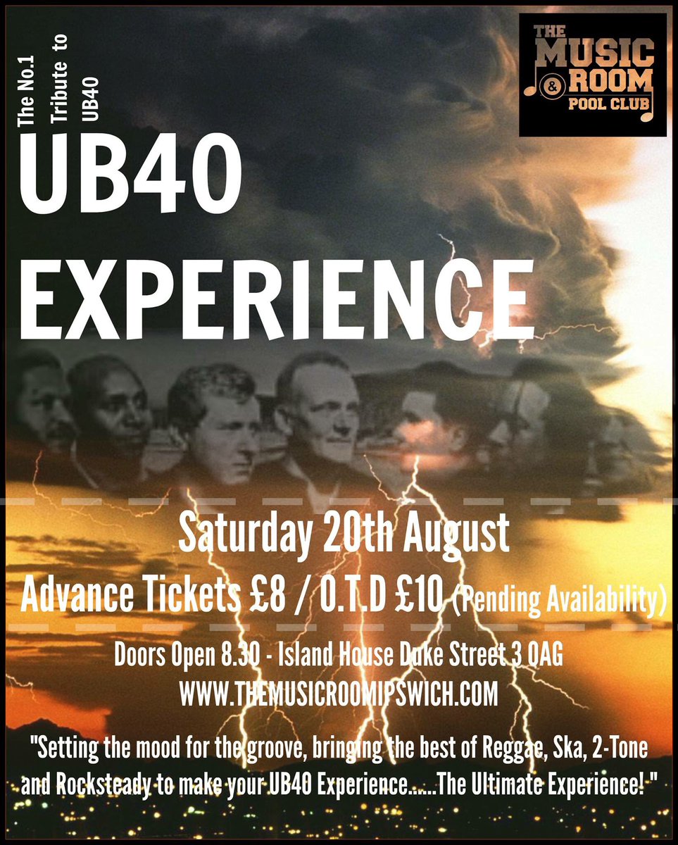Tickets still available for <a href="/THEUB40EX/">The UB40 Experience</a> don't  miss out head to the website or pop into the bar <a href="/laserlighting/">laserlighting</a> #rt