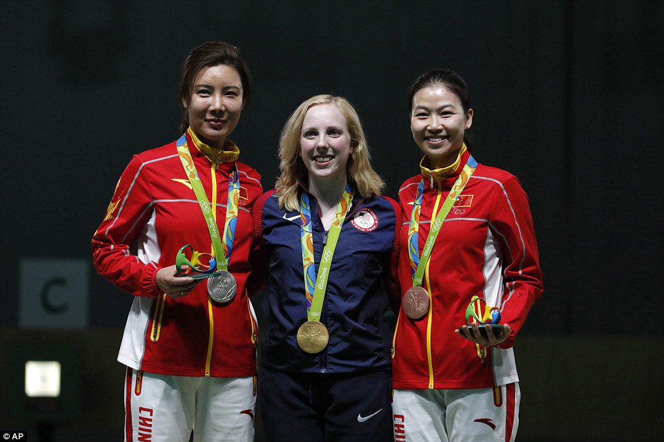 brittishmagic's tweet photo. MailOnline: RT DailyMail: 19-year-old Ginny Thrasher has her #Gold! #USA #USA #USA https://t.co/wgJCUSPX8S https://t.co/YwYyrtbAIt