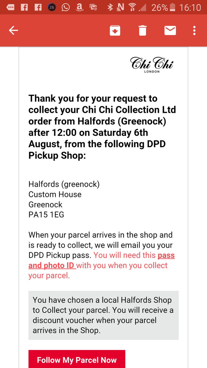 sheggy10's tweet photo. @dpd what's the point of this e mail?? Phoned and automated msg said it will be Monday!! I'm fuming!!!! https://t.co/3cPZEKSR0s