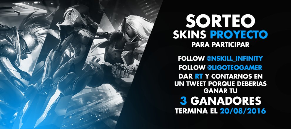 LigoteoGamer's tweet photo. 🔥¡SORTEO - SKINS PROYECTO!🔥

💥  Seguir a @NSkill_Infinity
💥  Seguir a @Ligoteogamer
💥  Dar RT a este Tweet

¡GL! ~ ♥ https://t.co/dyqx75I2x4