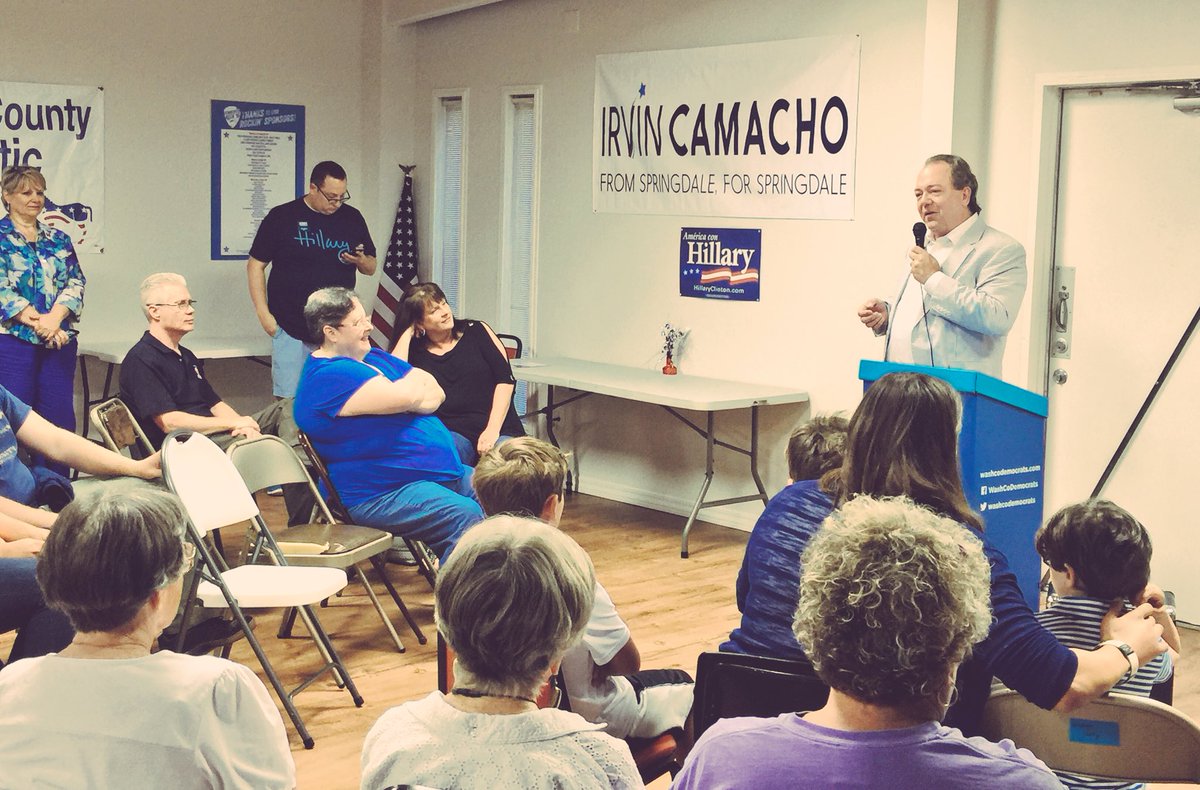 Whitakerfor85's tweet photo. Excited to speak this morning at the new @WashCoDemocrats office in Springdale. #arpx #arleg https://t.co/3PeK2lRQWP