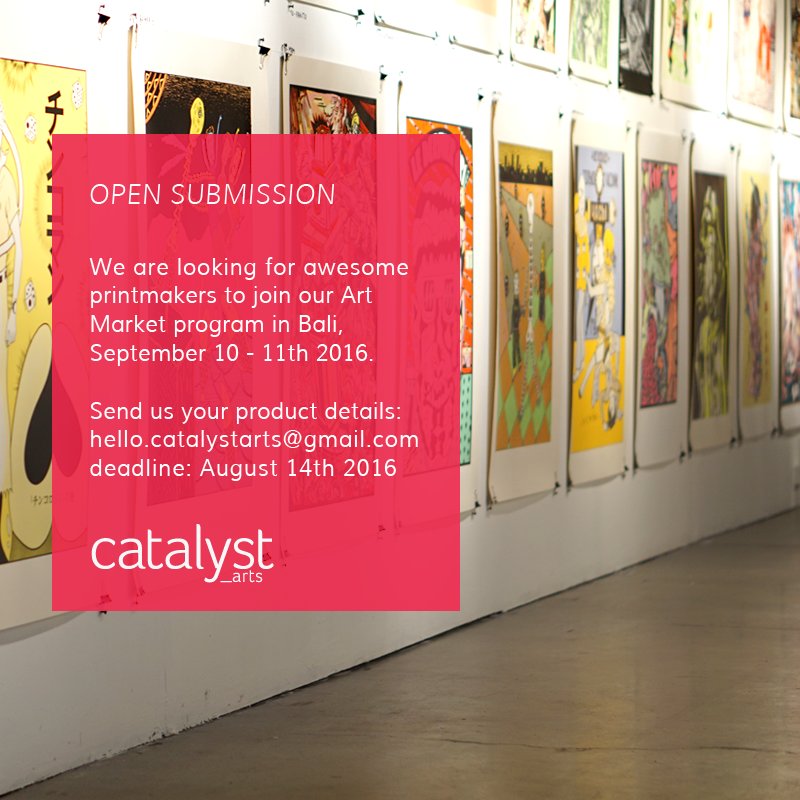 Catalystarts_id's tweet photo. We're still open for submissions for our art market program in Bali. Don't forget to submit yours! #CAMbali https://t.co/YlsNsL2Igl