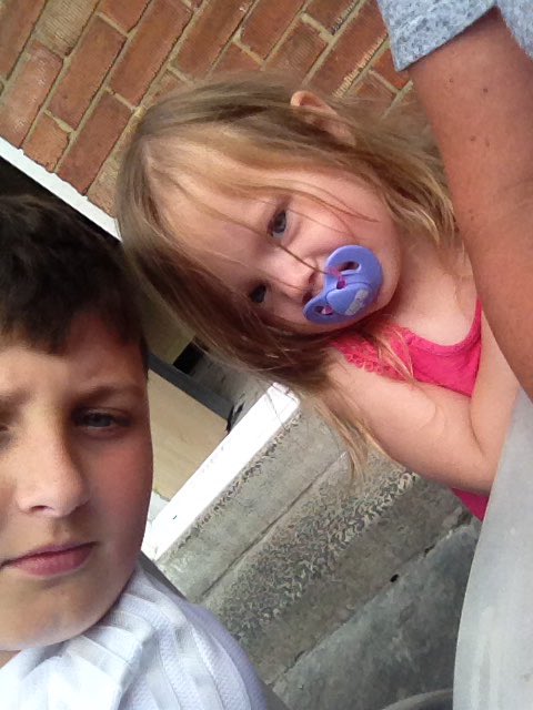 joshpearson07's tweet image. Chilling with my little sister in the sun haha