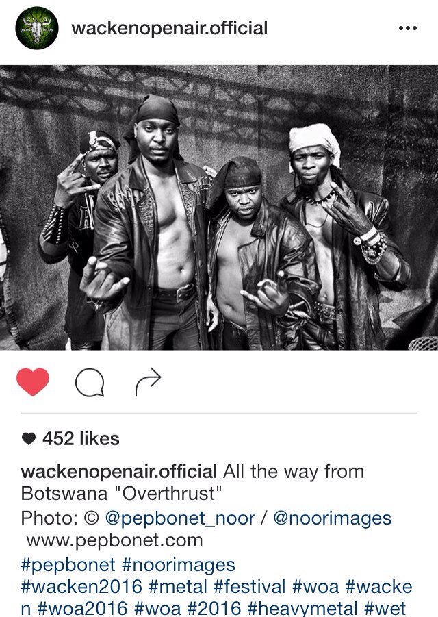 devilspeakband's tweet photo. Awesome seeing pics of @OverthrustM in the @Wacken Instagram feed \m/
#AfricanMetal #Overthrust #Wacken #WOA2016 https://t.co/QRQMdLPeYm